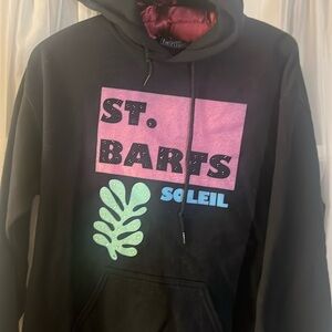 Alla Berman St Barts Rhinestone Graphic Hoodie Women’s Medium Black